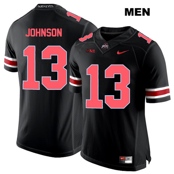Ohio State Buckeyes Men's Tyreke Johnson #13 Red Number Black Authentic Nike College NCAA Stitched Football Jersey YU19A26VO